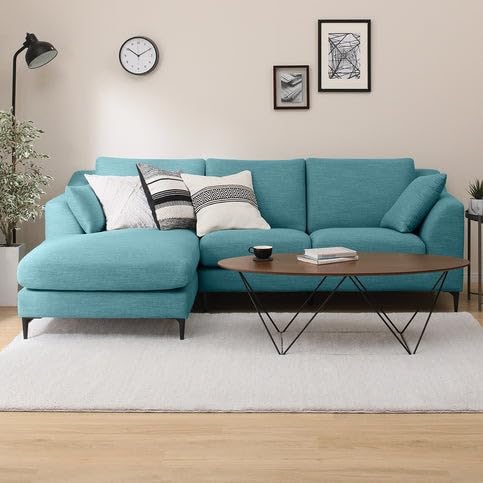 Flora 4 Seater L Shape Fabric Sofa For Living Room - Torque India
